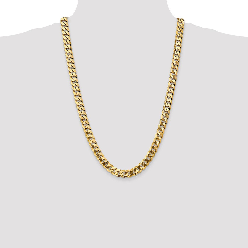 Flat Beveled Curb with Lobster Clasp Chain - WBC