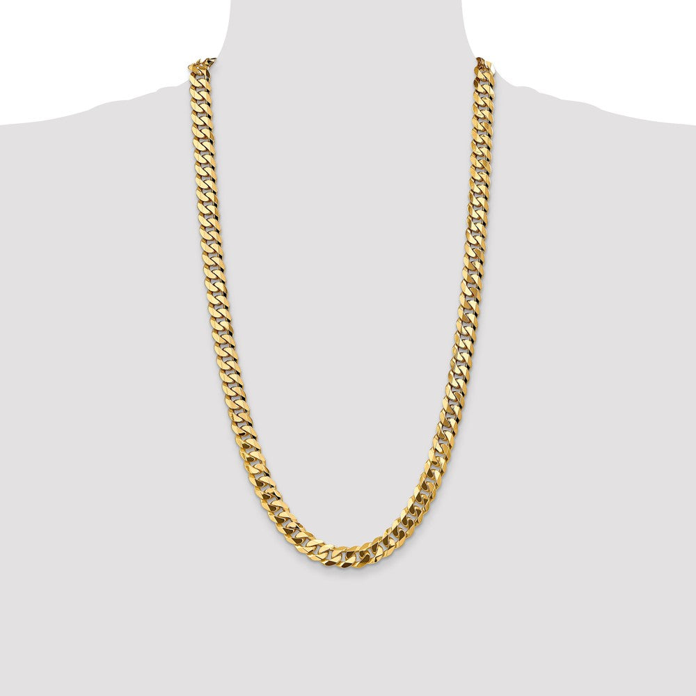 Flat Beveled Curb with Lobster Clasp Chain - WBC