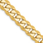 Flat Beveled Curb with Lobster Clasp Chain - WBC