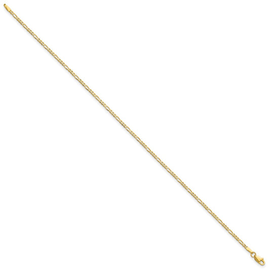 Flat Figaro with Lobster Clasp Anklet - WBC
