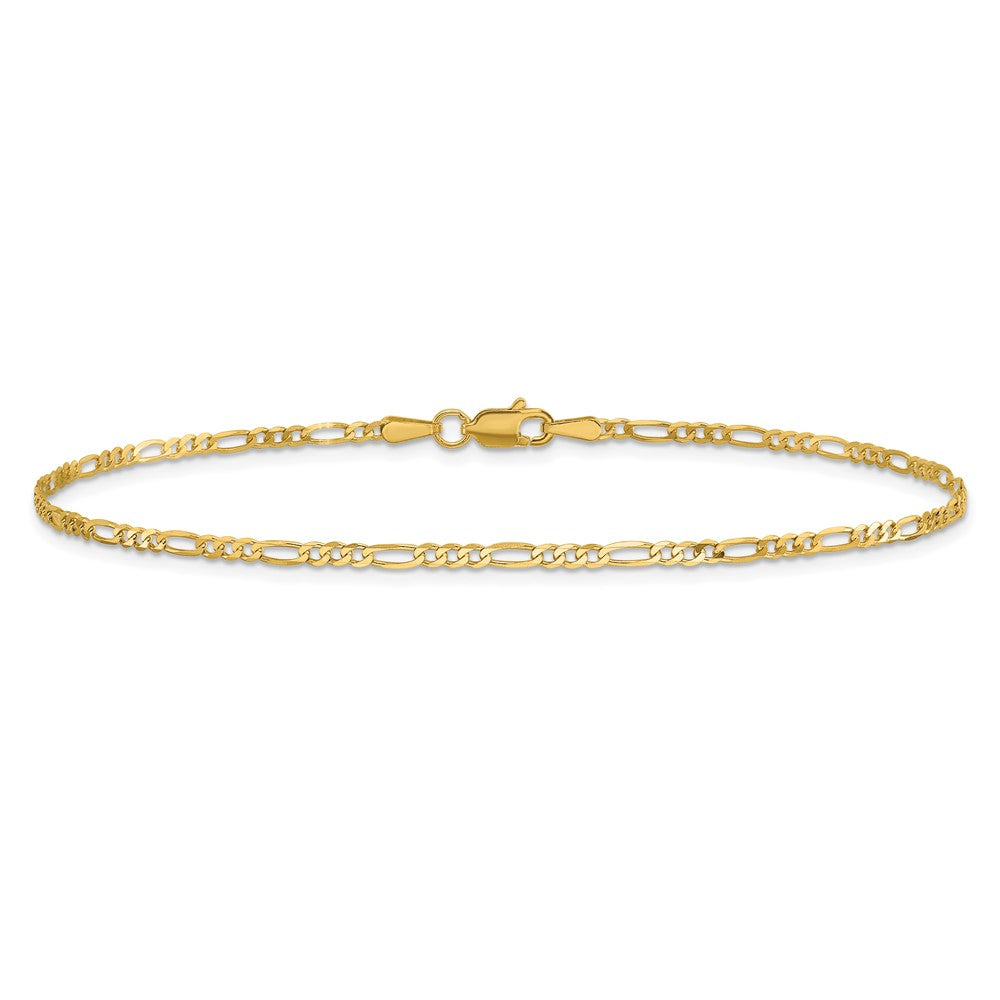 Flat Figaro with Lobster Clasp Anklet - WBC
