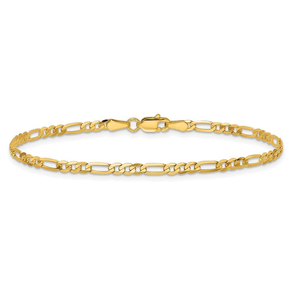 Flat Figaro with Lobster Clasp Bracelet - WBC