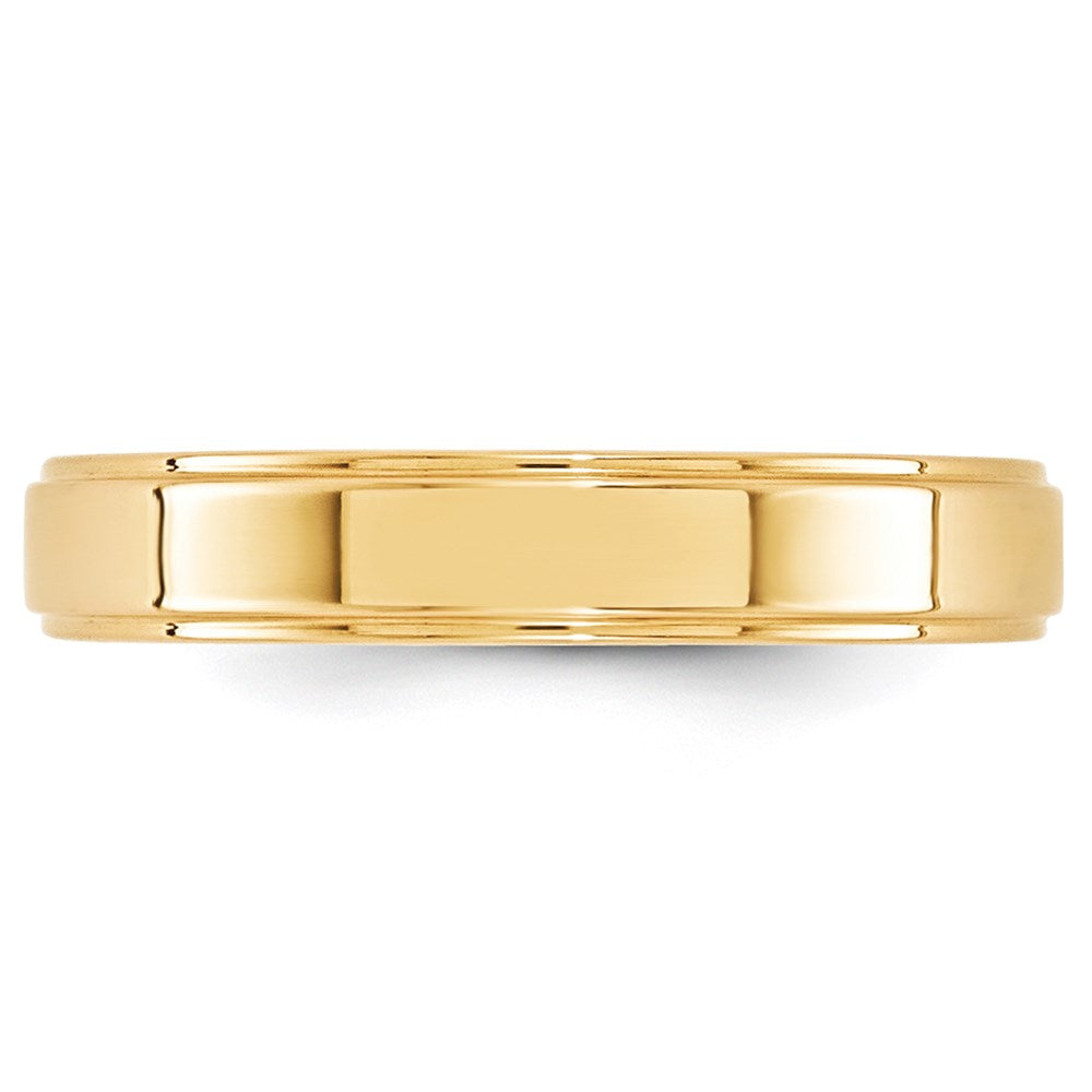 Flat with Step Edge Wedding Band - WBC