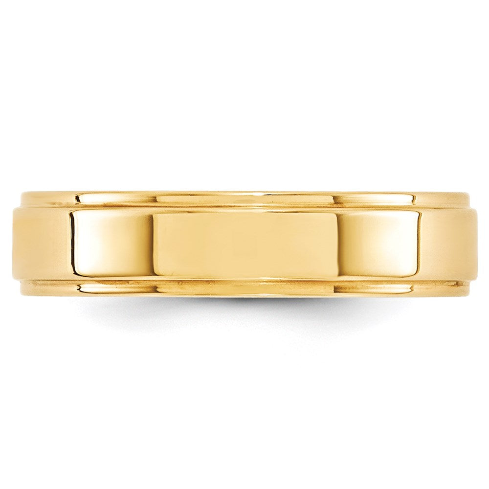 Flat with Step Edge Wedding Band - WBC