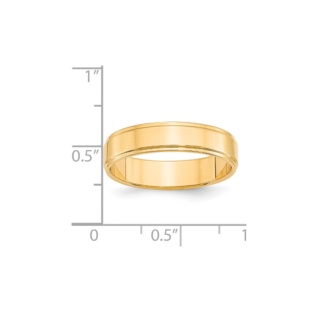 Flat with Step Edge Wedding Band - WBC