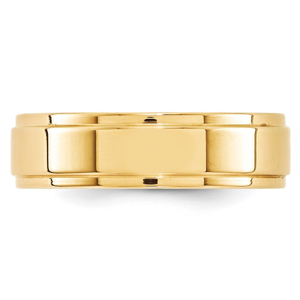 Flat with Step Edge Wedding Band - WBC