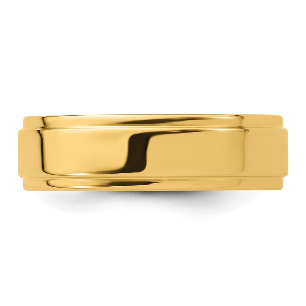 Flat with Step Edge Wedding Band - WBC