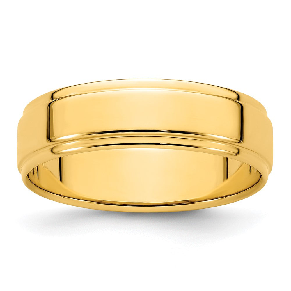 Flat with Step Edge Wedding Band - WBC