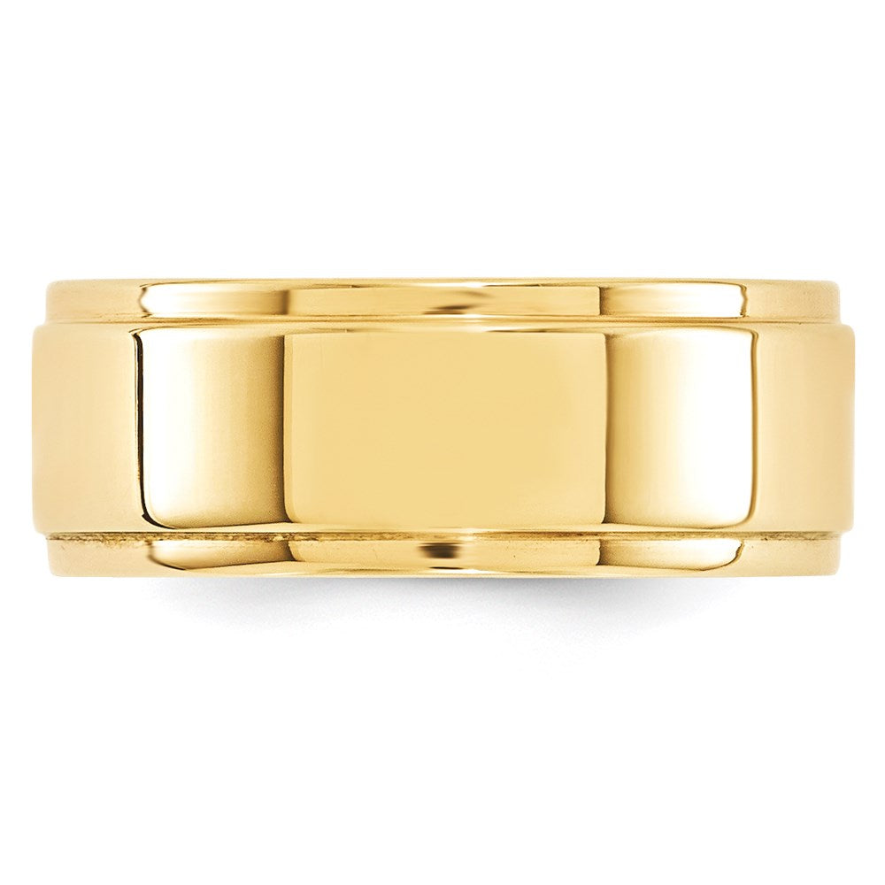 Flat with Step Edge Wedding Band - WBC