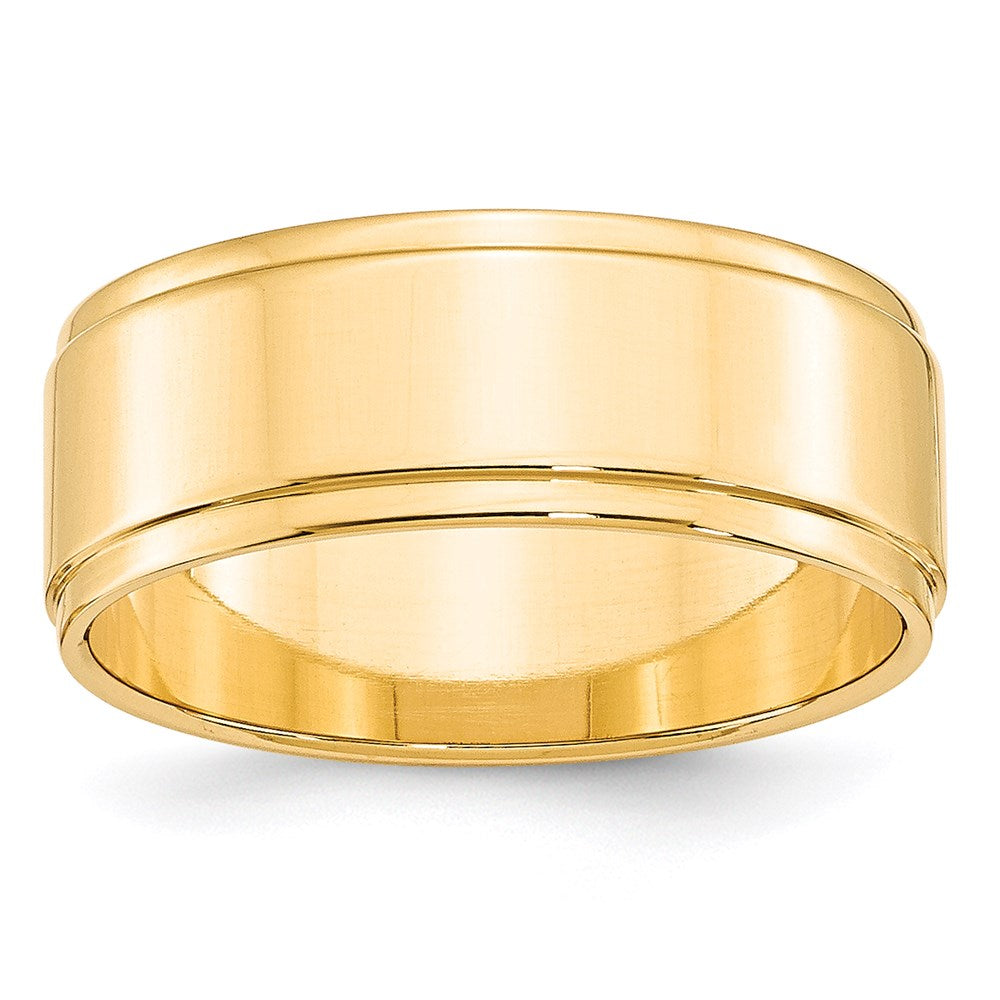 Flat with Step Edge Wedding Band - WBC