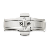 Mens Large Stainless Steel Double Press Butterfly Clasp 6x12x40mm