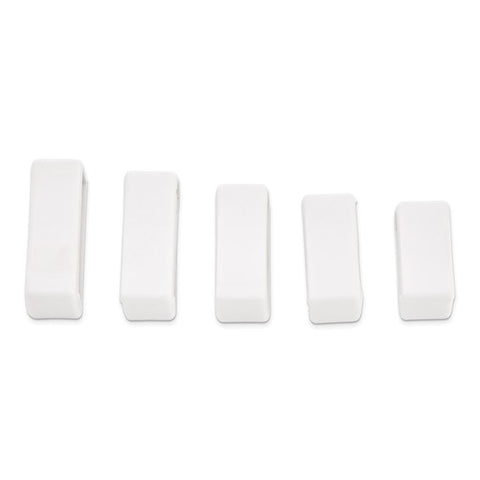 25 Piece White PVC Watch Strap Keeper Assortment