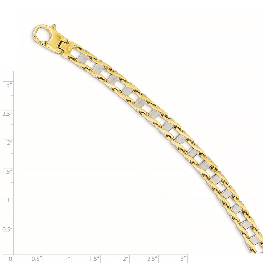 Two-tone Hand-polished Fancy Link Bracelet - WBC