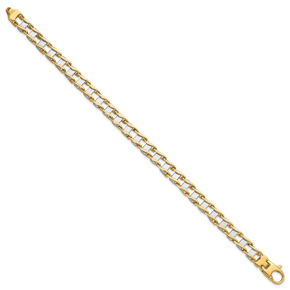 Two-tone Hand-polished Fancy Link Bracelet - WBC
