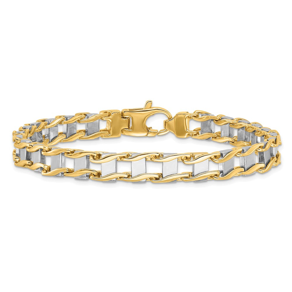 Two-tone Hand-polished Fancy Link Bracelet - WBC