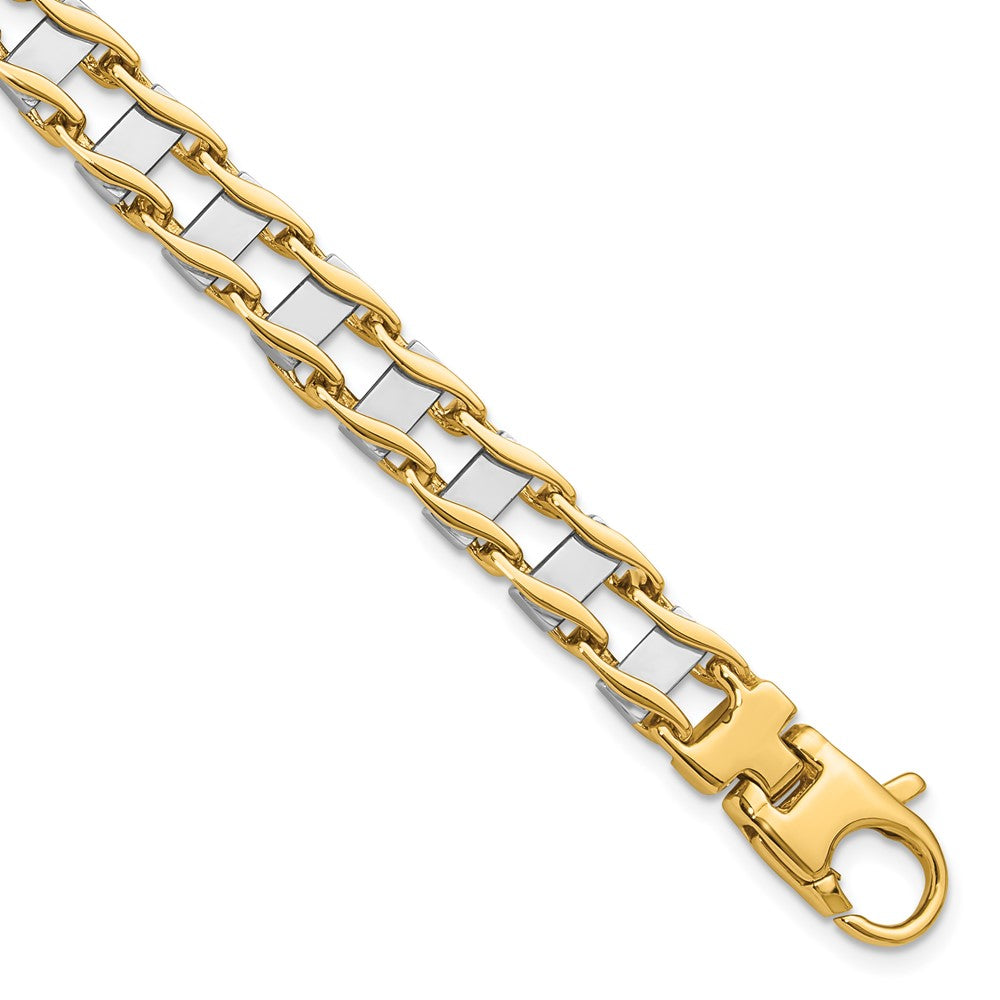 Two-tone Hand-polished Fancy Link Bracelet - WBC