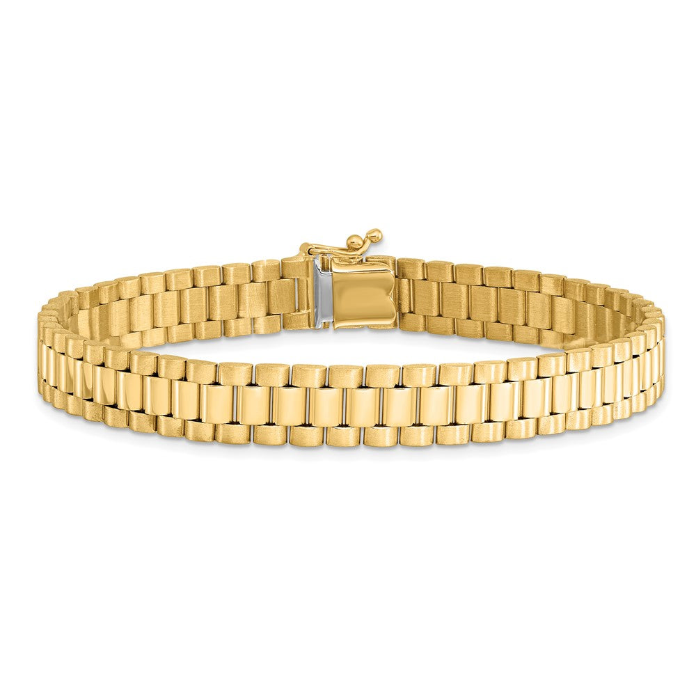 Polished and Satin Mens Fancy Link Bracelet - WBC