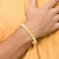 Polished and Satin Mens Fancy Link Bracelet - WBC