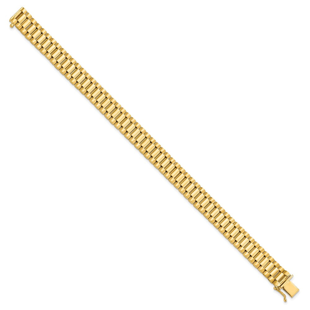 Polished and Satin Mens Fancy Link Bracelet - WBC