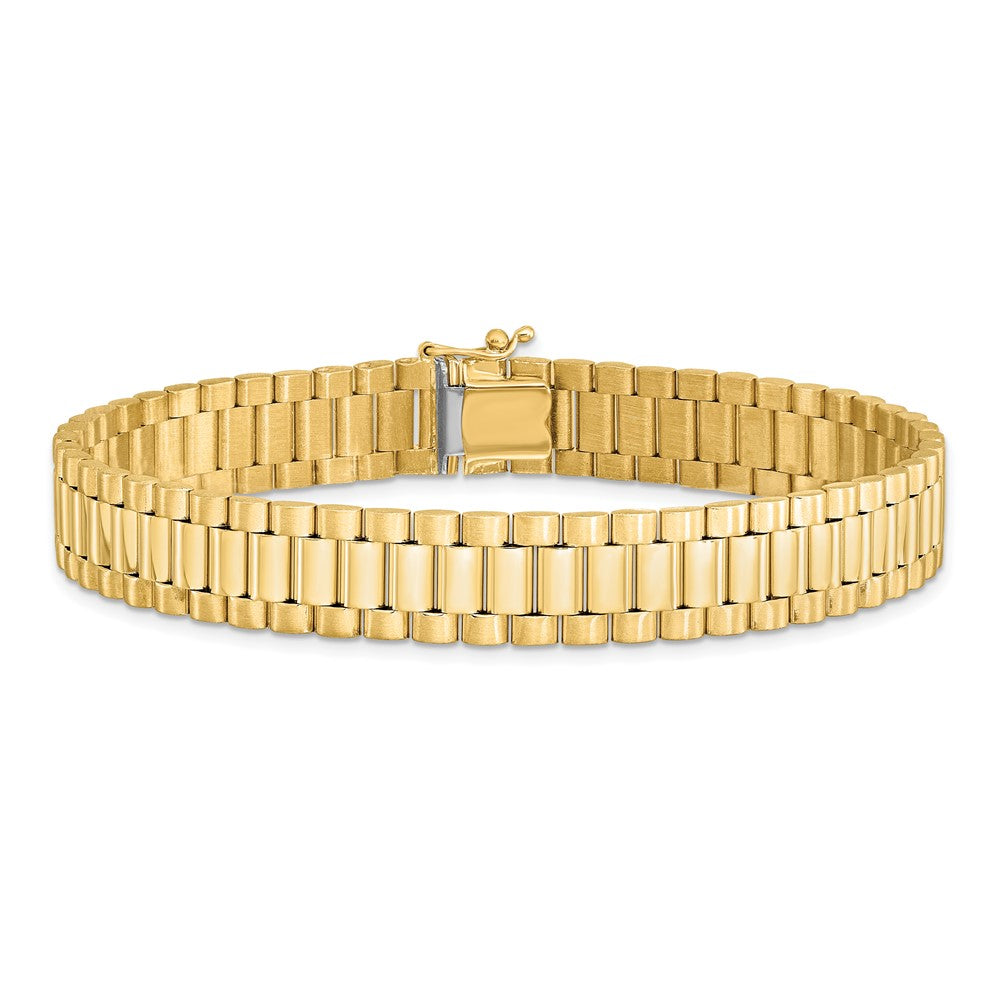 Polished and Satin Mens Fancy Link Bracelet - WBC