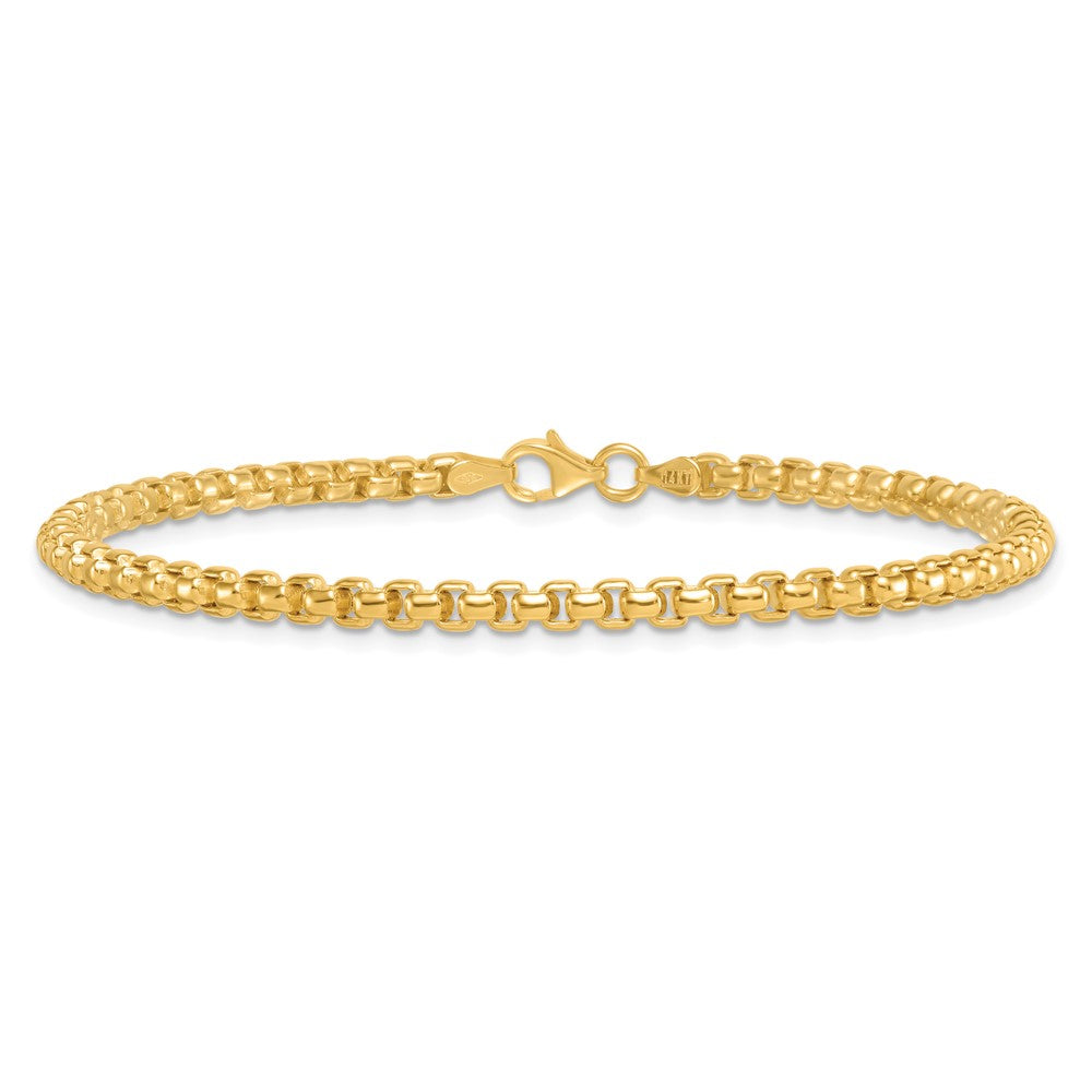 Polished Rounded Box Chain Mens Bracelet - WBC