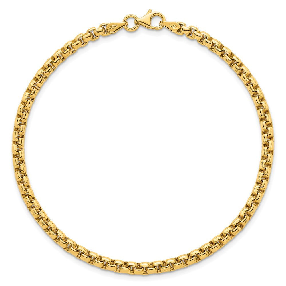 Polished Rounded Box Chain Mens Bracelet - WBC