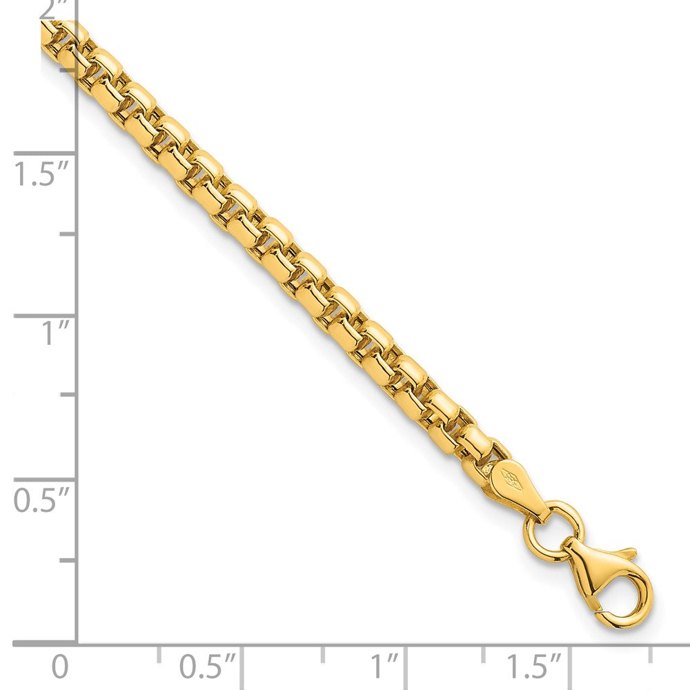 Polished Rounded Box Chain Mens Bracelet - WBC