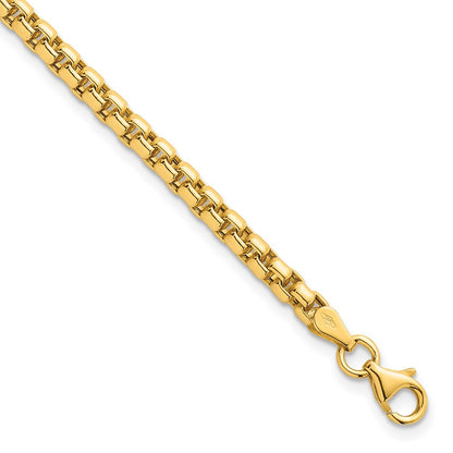 Polished Rounded Box Chain Mens Bracelet - WBC