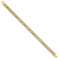 with Rhodium Pave Textured Flat Curb Chain Mens Bracelet - WBC
