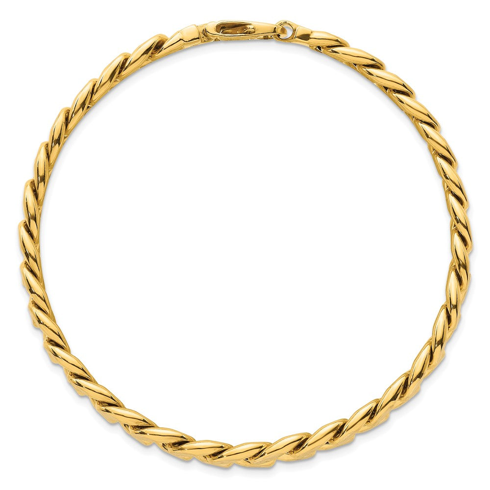 with Rhodium Pave Textured Flat Curb Chain Mens Bracelet - WBC