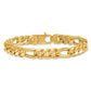 Polished Flat Figaro Chain Mens Bracelet - WBC