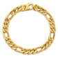 Polished Flat Figaro Chain Mens Bracelet - WBC