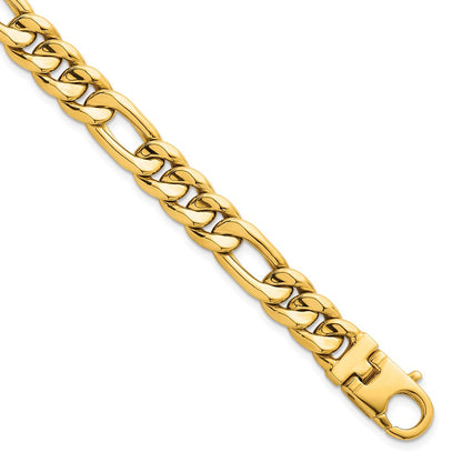 Polished Flat Figaro Chain Mens Bracelet - WBC