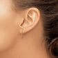 Madi K Green Enameled Star Chain Dangle Childrens Post Earrings - WBC