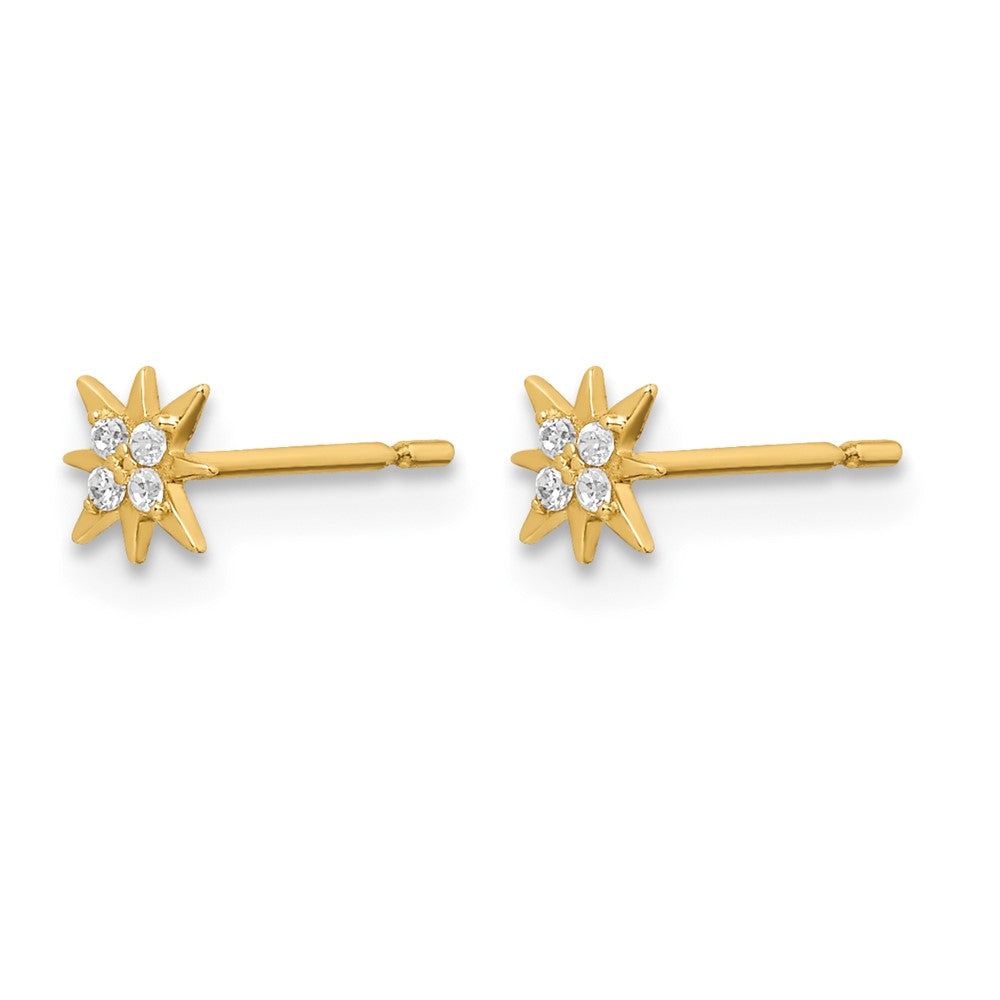 Madi K CZ Star Childrens Post Earrings - WBC