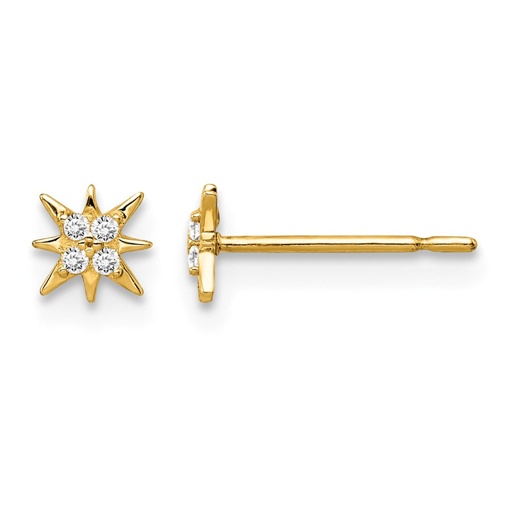 Madi K CZ Star Childrens Post Earrings - WBC