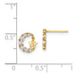 Madi K CZ Crescent Moon with Diamond-cut Star Dangle Childrens Post Earrings - WBC