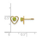 Madi K Round Genuine Peridot Birthstone Heart Screwback Post Earrings - WBC