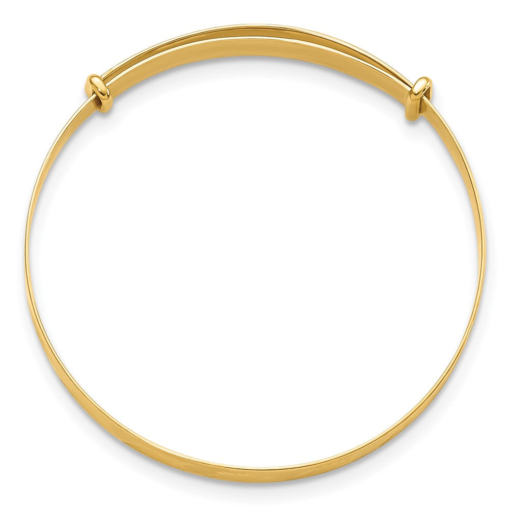 Madi K Polished Diamond-cut Flexible Baby Bangle - WBC