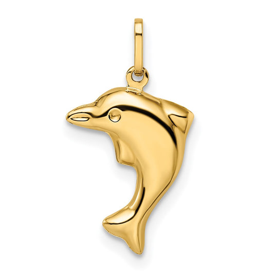 Polished 3-D Dolphin Pendant - WBC