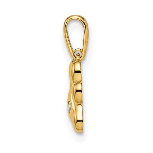 Madi K CZ Paw Print Childrens Pendant - WBC