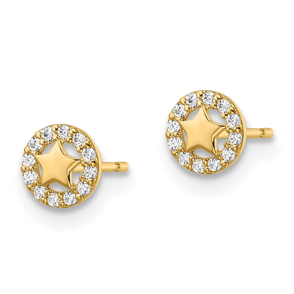 Madi K CZ Star Childrens Post Earrings - WBC