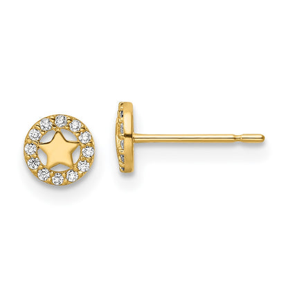 Madi K CZ Star Childrens Post Earrings - WBC