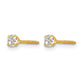 Madi K Round Zircon Birthstone Screwback Post Earrings - WBC