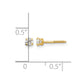Madi K Round Zircon Birthstone Screwback Post Earrings - WBC