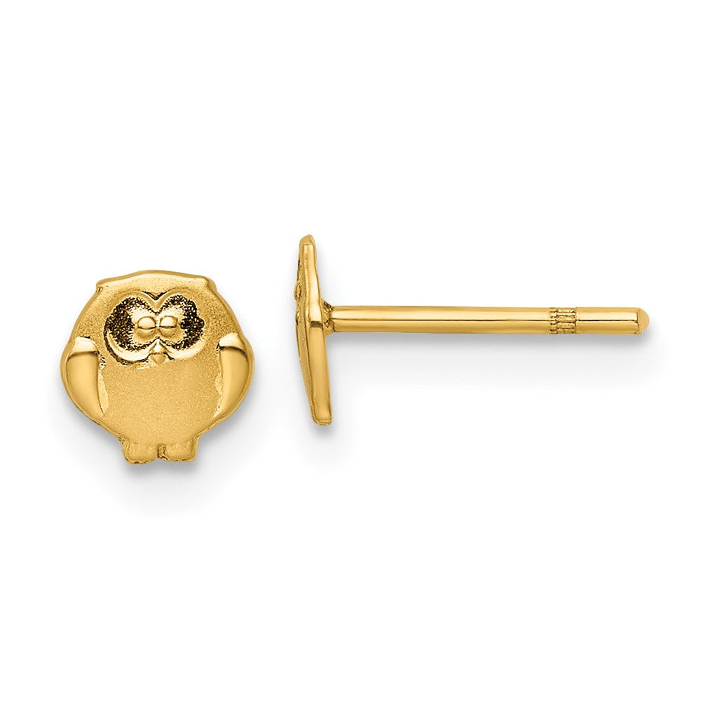 Madi K Polished & Satin Owl Post Earrings - WBC