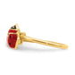 Polished Enameled Madi K Ladybug Adjustable Ring - WBC