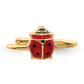 Polished Enameled Madi K Ladybug Adjustable Ring - WBC