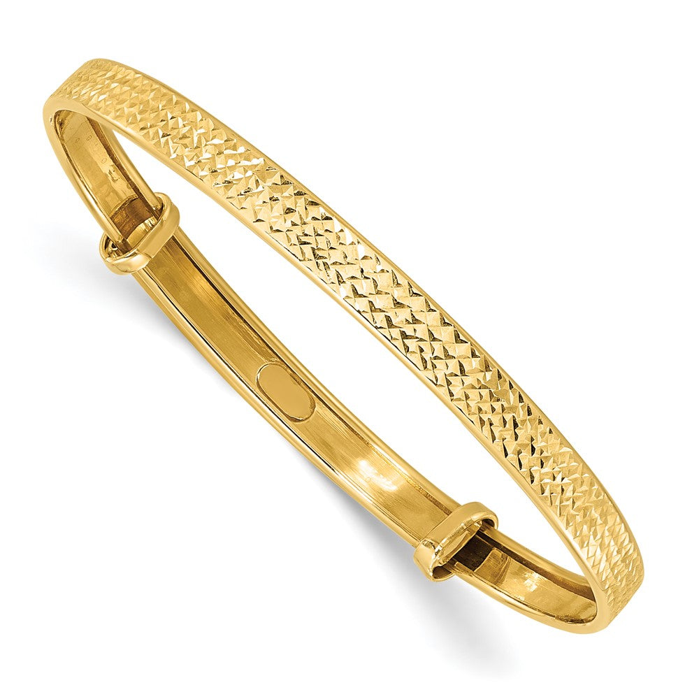 Polished Diamond-cut Flexible Baby Bangle - WBC