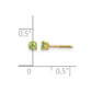 Madi K Round Peridot Birthstone Screwback Post Earrings - WBC